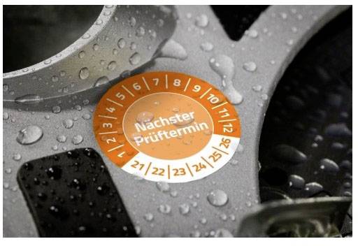 Avery-Zweckform 6988-2021 Prüfplakette "Nächster Prüftermin" 2021-2026 Orange Folie selbstklebend (Ø) 30mm 30mm 1 Set