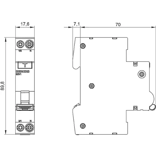 Siemens 5SV13163KK16 FI-Schutzschalter/Leitungsschutzschalter 16A 0.03A 230V Siemens 5SV13163KK16 FI-Schutzschalter/Leitungsschutzschalter 16A 0.03A 230V