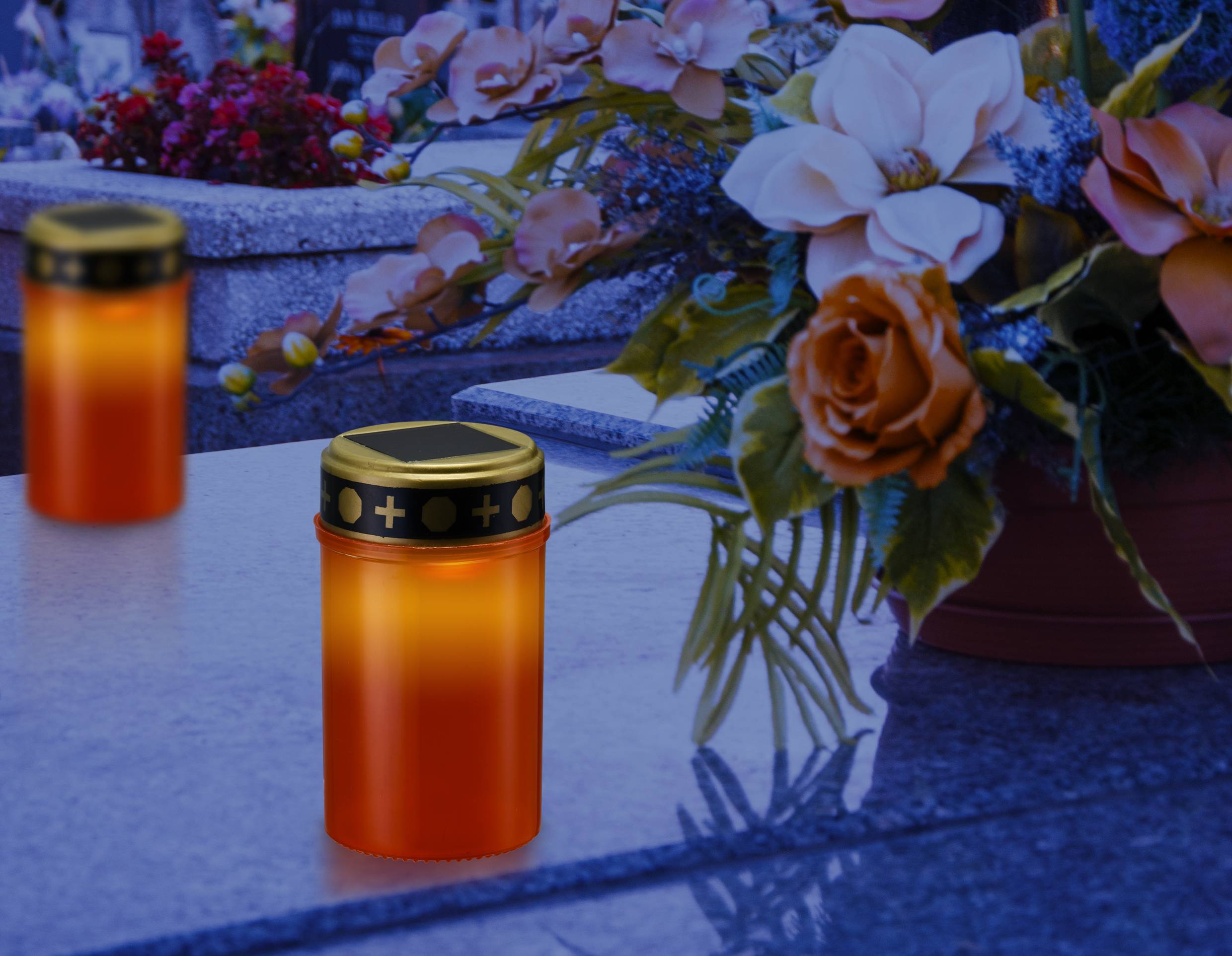 WS-SGR01 Solar-Grablicht LED 0.06W Gelb Rot