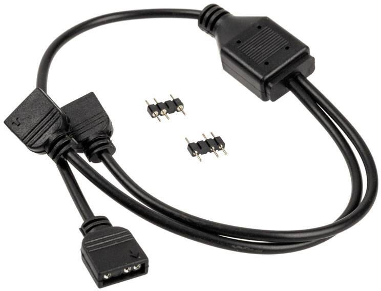 Kolink PC-Lüfter Y-Kabel [1x PC-Lüfter Buchse 3pol. - 2x PC-Lüfter Buchse 3pol.] 0.30m Schwarz