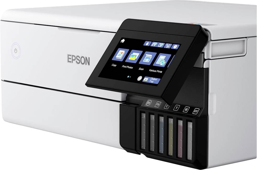 Epson EcoTank ET-8500 Multifunktionsdrucker Tintenstrahl Farbe A4 Drucker, Scanner, Kopierer Duplex, LAN, USB, WLAN