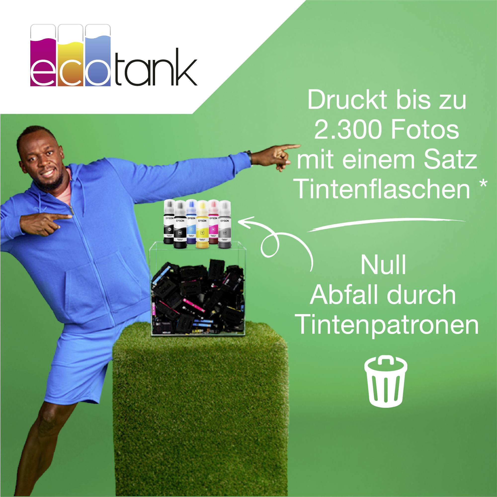 Epson EcoTank ET-8550 Multifunktionsdrucker Tintenstrahl Farbe A4, A3 Drucker, Scanner, Kopierer Duplex, Tintentank-System, LAN, USB, WLAN