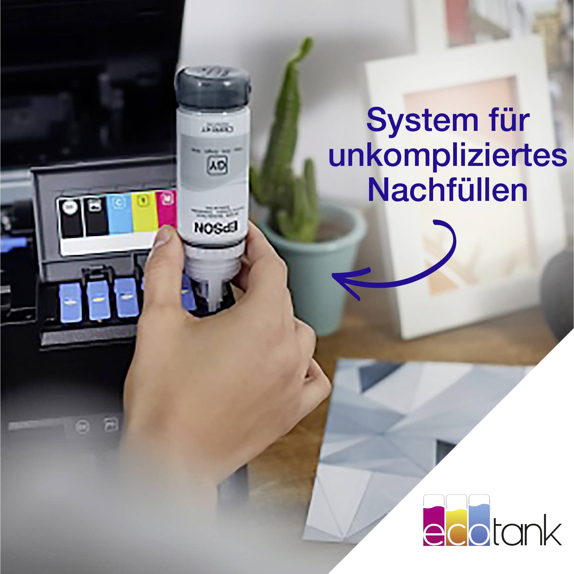 Epson EcoTank ET-8550 Multifunktionsdrucker Tintenstrahl Farbe A4, A3 Drucker, Scanner, Kopierer Duplex, Tintentank-System, LAN, USB, WLAN