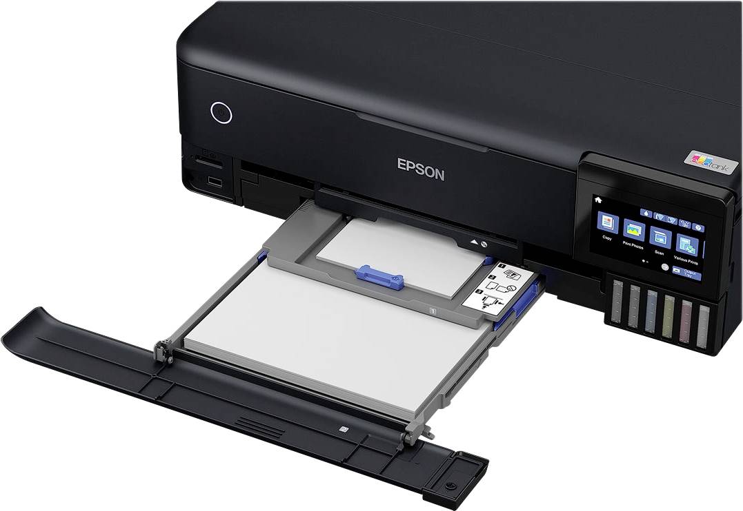 Epson EcoTank ET-8550 Multifunktionsdrucker Tintenstrahl Farbe A4, A3 Drucker, Scanner, Kopierer Duplex, Tintentank-System, LAN, USB, WLAN