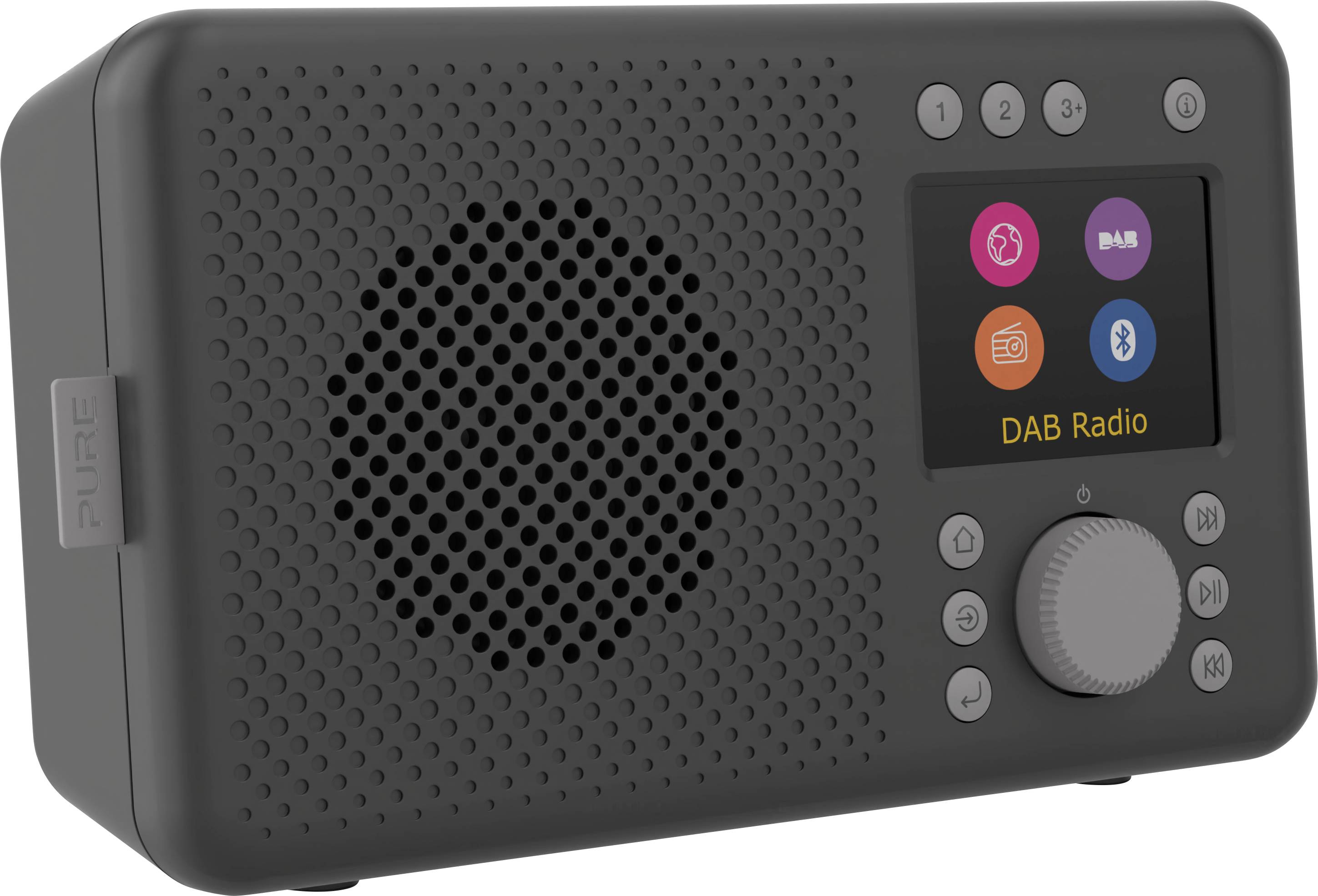 Pure Elan Connect Internet Tischradio Internet, DAB+, UKW AUX, Bluetooth®, WLAN, Internetradio Weckfunktion Schwarz