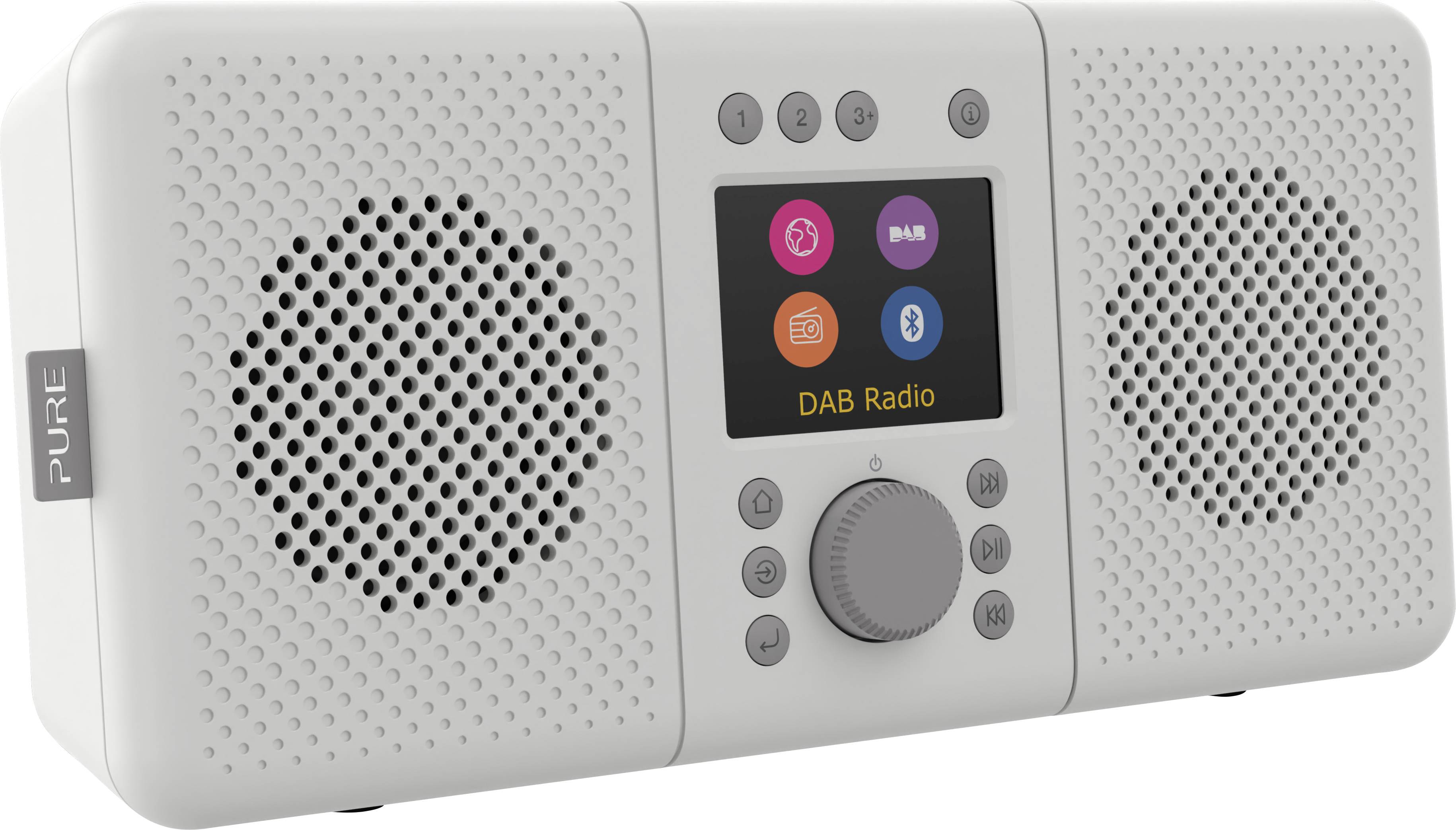 Pure Elan Connect+ Internet Tischradio Internet, DAB+, UKW AUX, Bluetooth®, WLAN, Internetradio Weckfunktion Grau