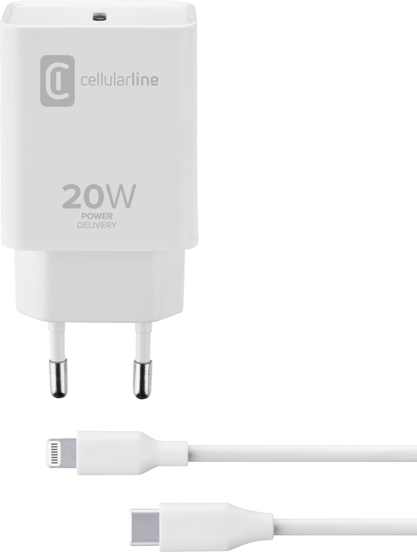 Cellularline USB Ladegerät USB-C® Buchse Steckdose