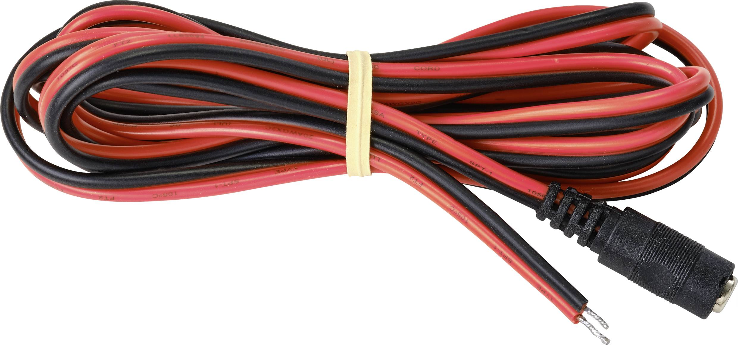 TRU COMPONENTS TC-9556656 Niedervolt-Anschlusskabel Niedervolt-Buchse - offene Kabelenden 5.5mm 2.1mm 2.00m