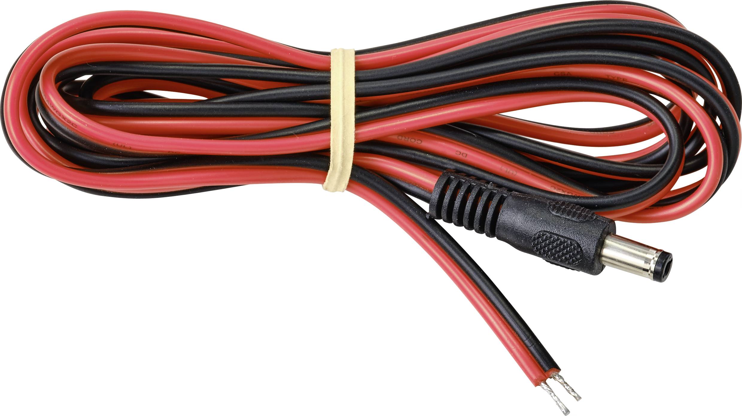 TRU COMPONENTS TC-9556664 Niedervolt-Anschlusskabel Niedervolt-Stecker - offene Kabelenden 5.5mm 2.1mm 2.00m