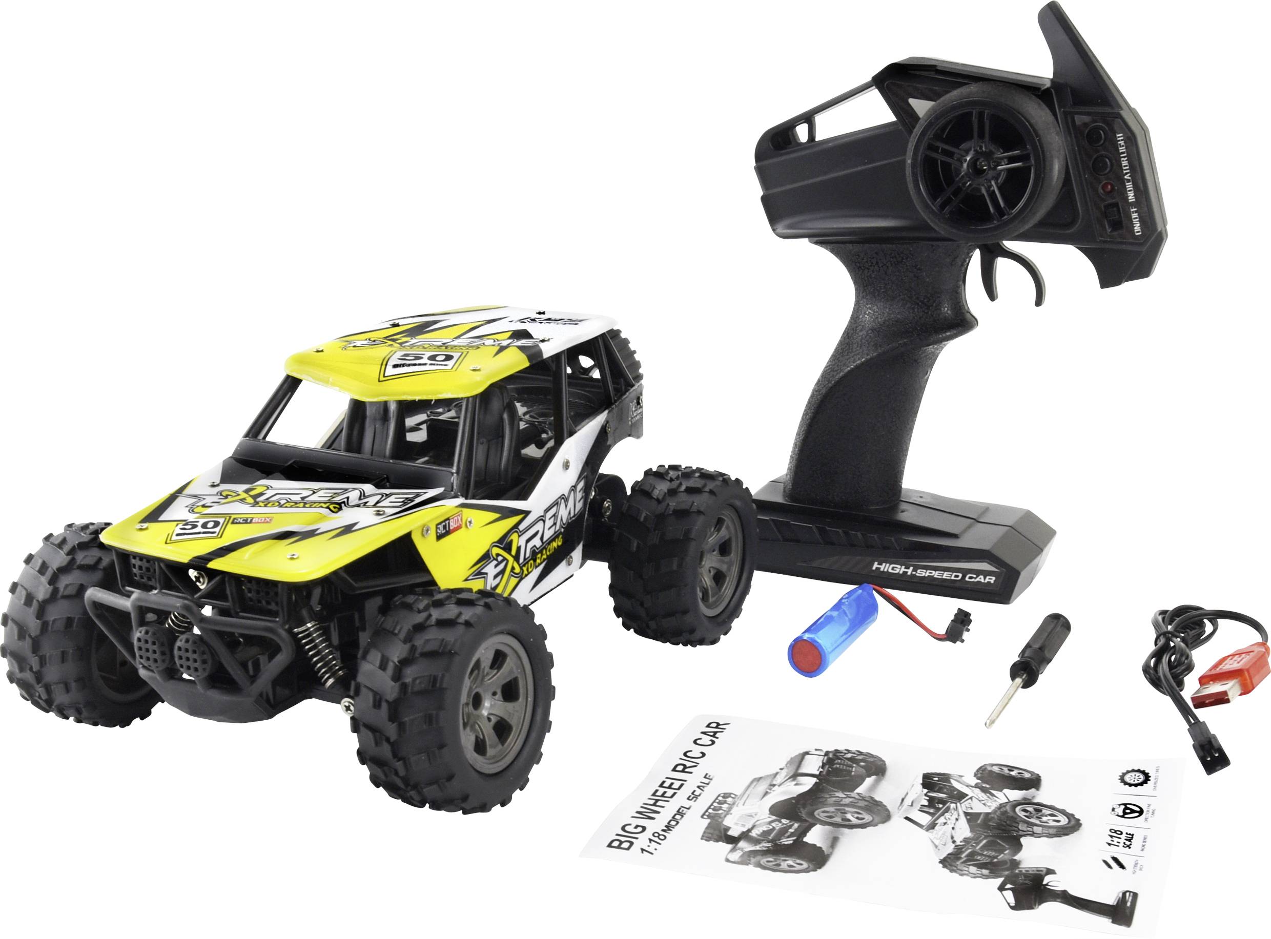 1812A Truck Extreme 1:18 RC Einsteiger Modellauto Geländewagen inkl. Akku und Ladekabel