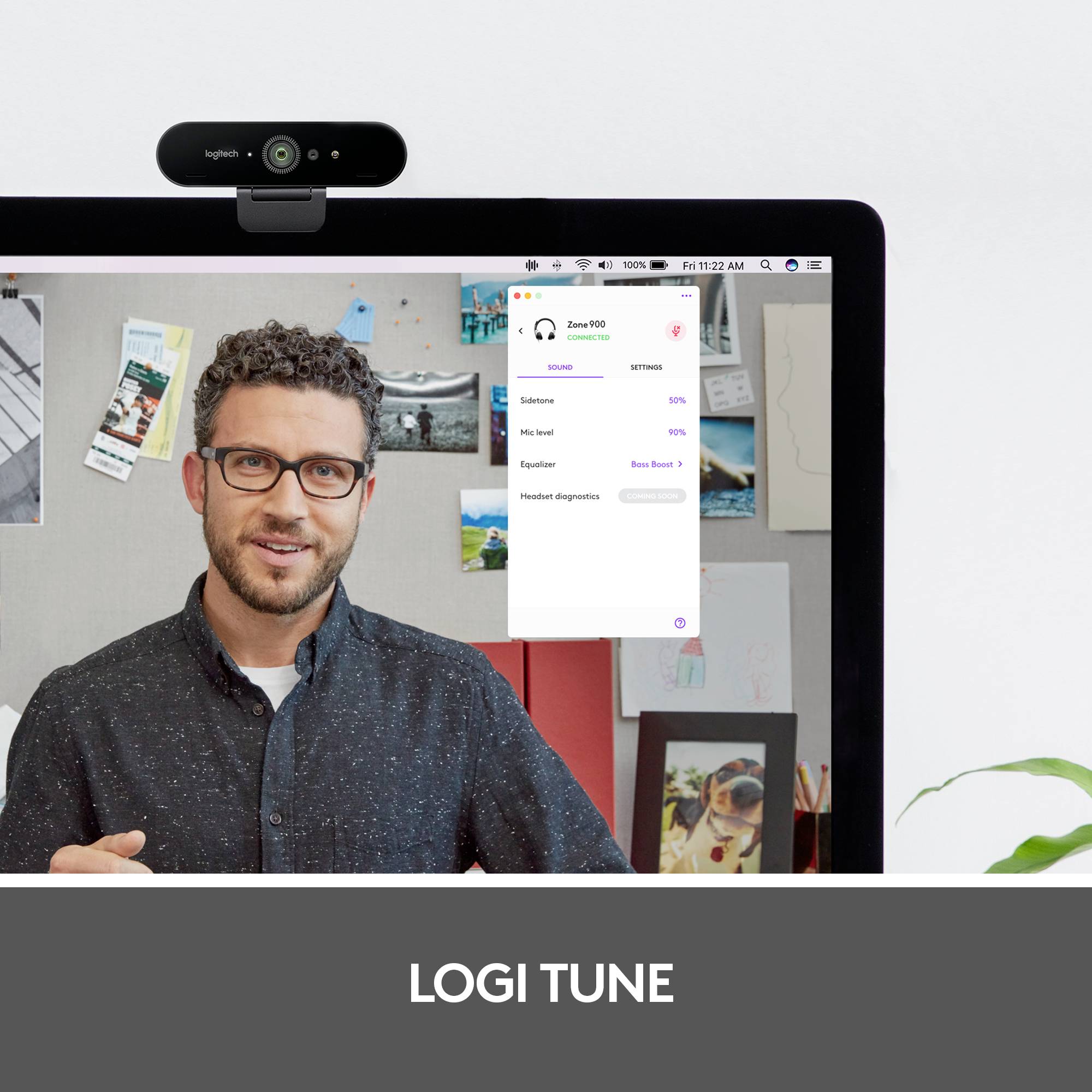 Logitech Zone 900 Computer Over Ear Headset Bluetooth® Graphit Mikrofon-Rauschunterdrückung Lautst