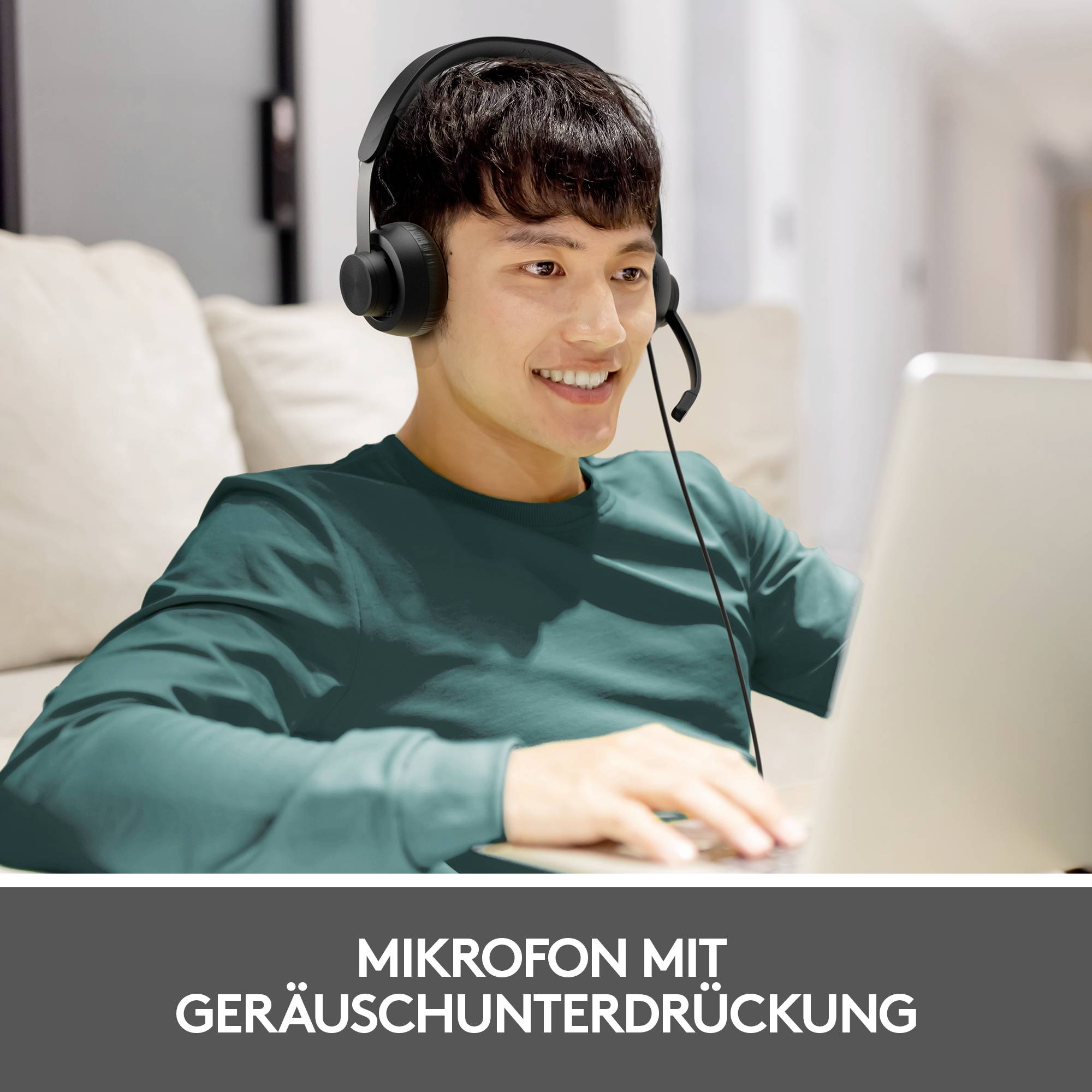 Logitech Zone 750 Computer On Ear Headset kabelgebunden Graphit Mikrofon-Rauschunterdrückung Lautst