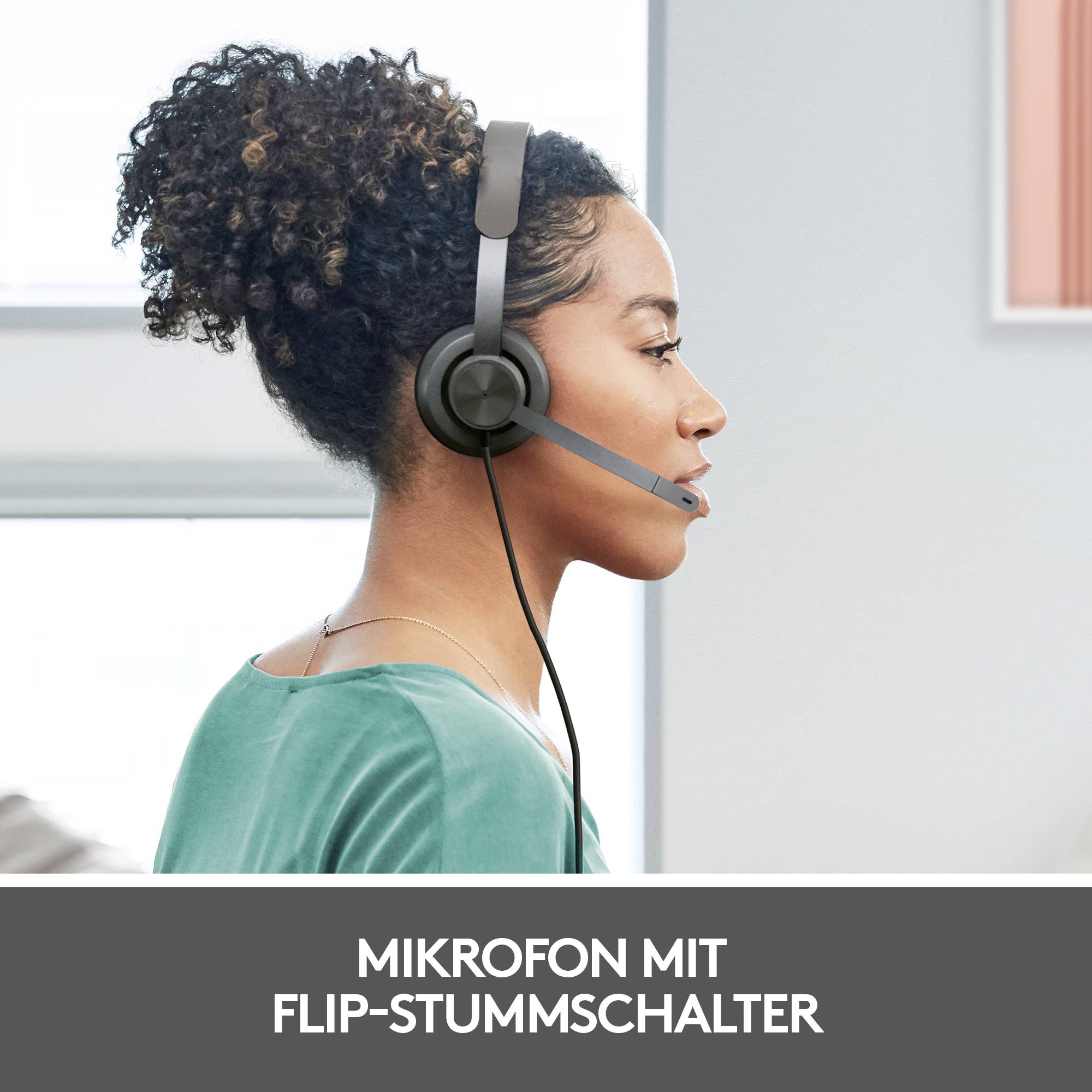 Logitech Zone 750 Computer On Ear Headset kabelgebunden Graphit Mikrofon-Rauschunterdrückung Lautst