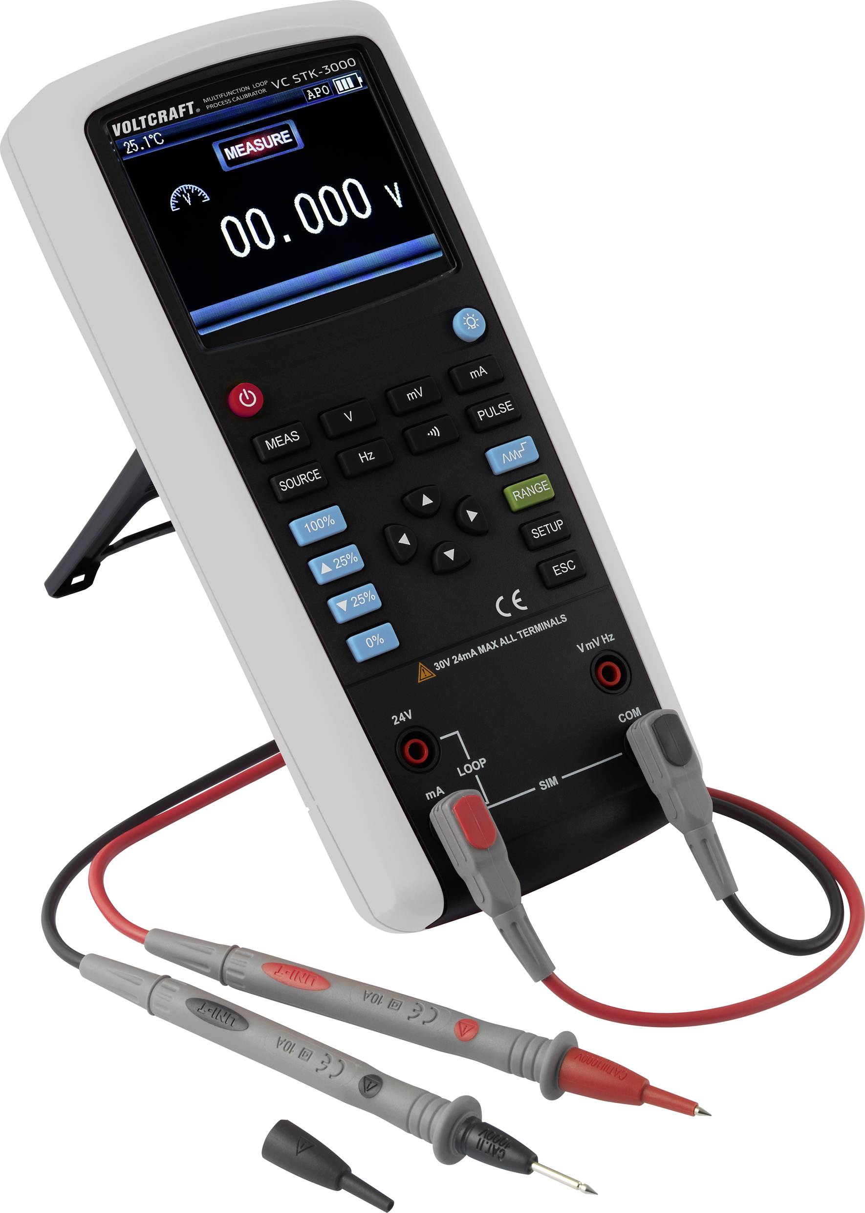 VOLTCRAFT VC STK-3000 Stromschleifenkalibrator Spannung, Strom, Frequenz