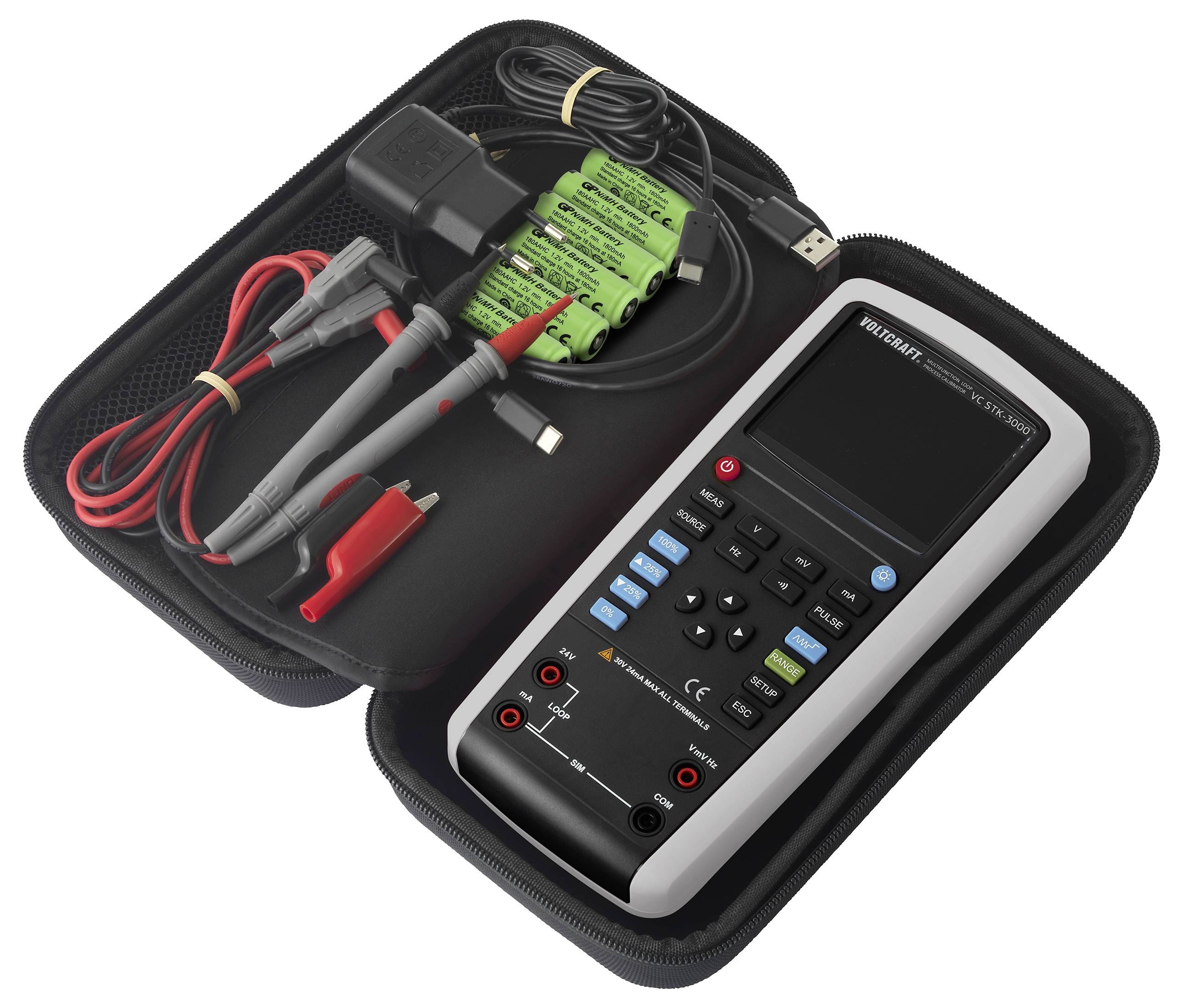 VOLTCRAFT VC STK-3000 Stromschleifenkalibrator Spannung, Strom, Frequenz