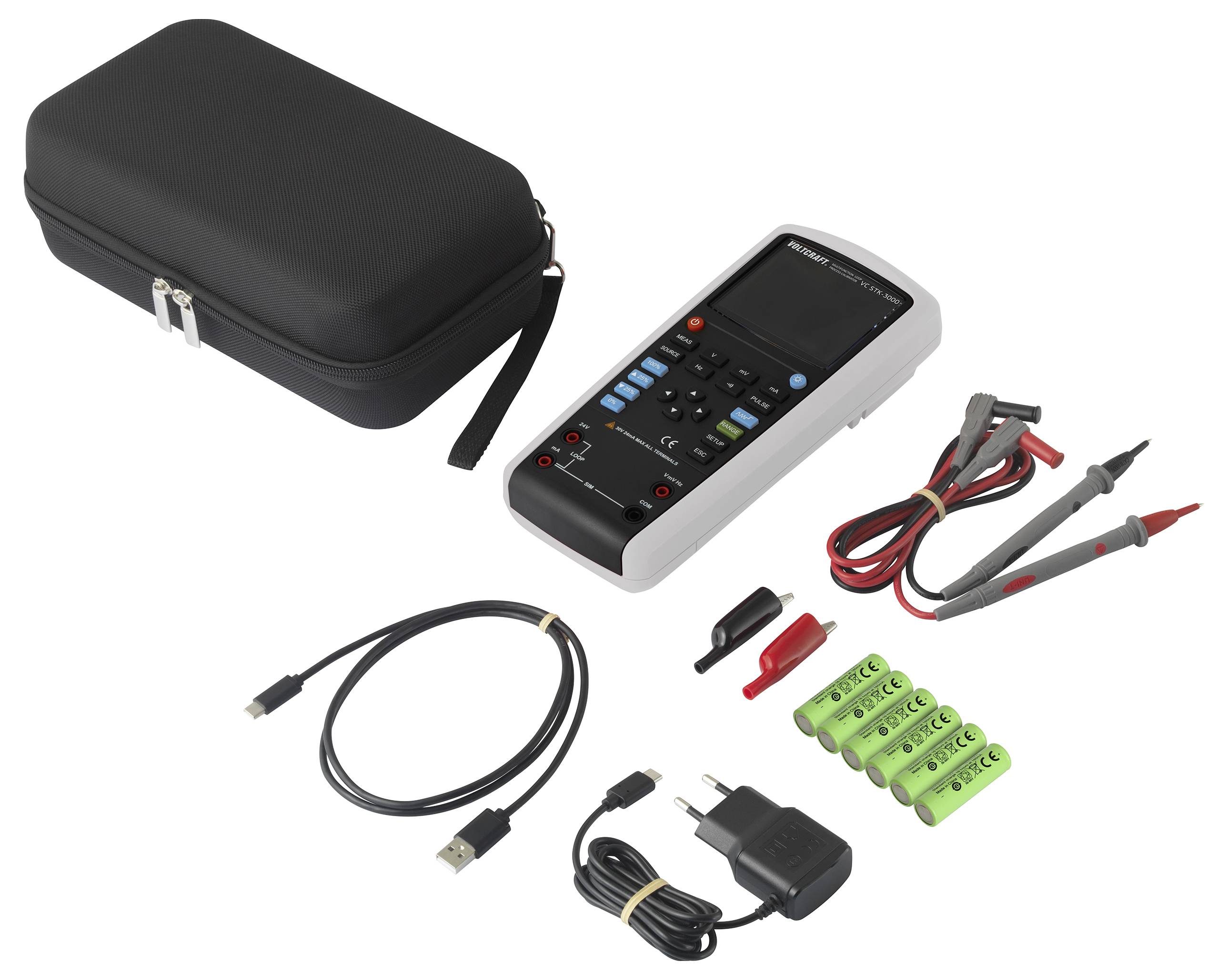 VOLTCRAFT VC STK-3000 Stromschleifenkalibrator Spannung, Strom, Frequenz