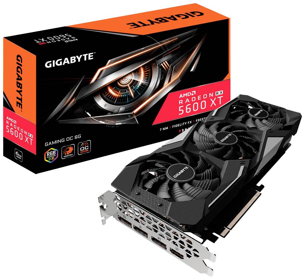 Gigabyte Grafikkarte AMD Radeon RX 5600 XT Gaming Overclocked 6 GB GDDR6-RAM PCIe HDMI®, DisplayPor