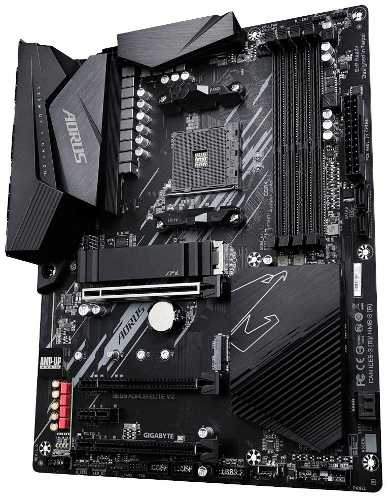 Gigabyte B550 AORUS Elite V2 Mainboard Sockel (PC) AMD® AM4 Formfaktor (Details) ATX Mainboard-Chipsatz AMD® B550