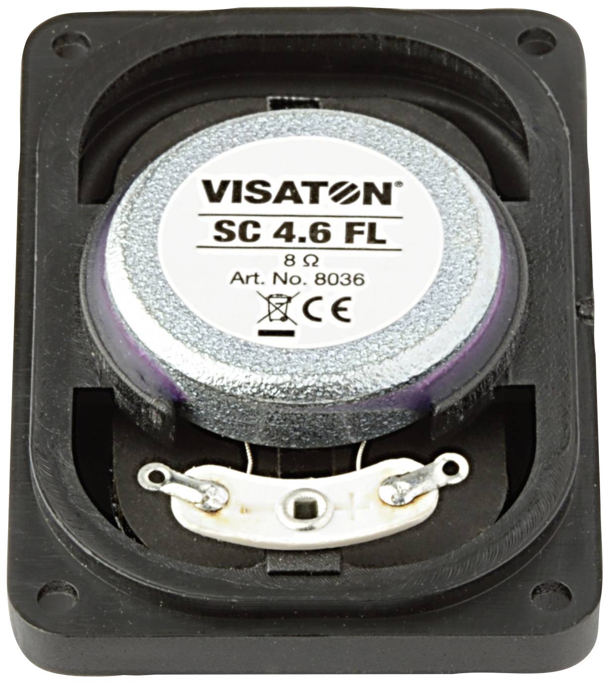 Visaton SC 4.6 FL - 8 Ohm 2.4 Zoll 6 cm Breitbänder 4 W 8 Ω Schwarz Oval