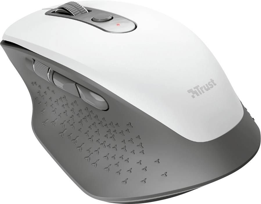 Trust OZAA Maus Funk Optisch Weiß 6 Tasten 2400 dpi Abnehmbares Kabel, Integriertes Scrollrad