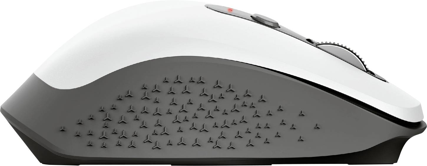 Trust OZAA Maus Funk Optisch Weiß 6 Tasten 2400 dpi Abnehmbares Kabel, Integriertes Scrollrad