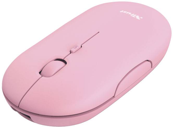 Trust PUCK Maus Bluetooth®, Funk Optisch Pink 4 Tasten 1600 dpi
