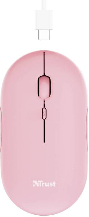 Trust PUCK Maus Bluetooth®, Funk Optisch Pink 4 Tasten 1600 dpi