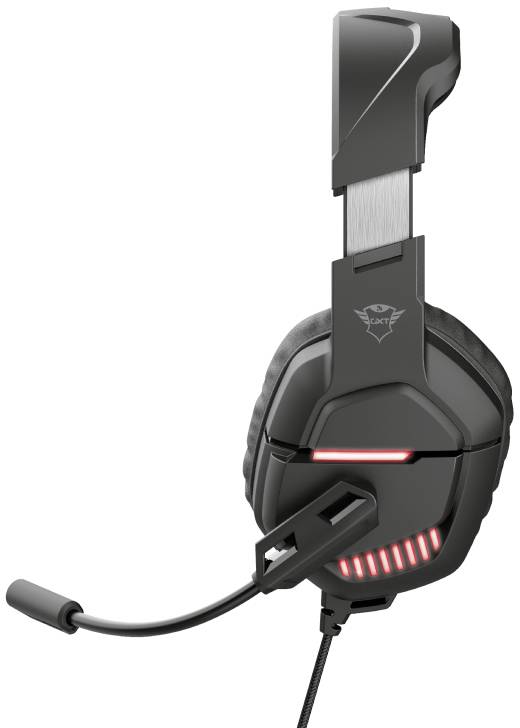 Trust GXT448 NIXXO Over Ear Headset kabelgebunden Stereo Schwarz/Rot Lautstärkeregelung, Mikrofon-Stummschaltung Gaming