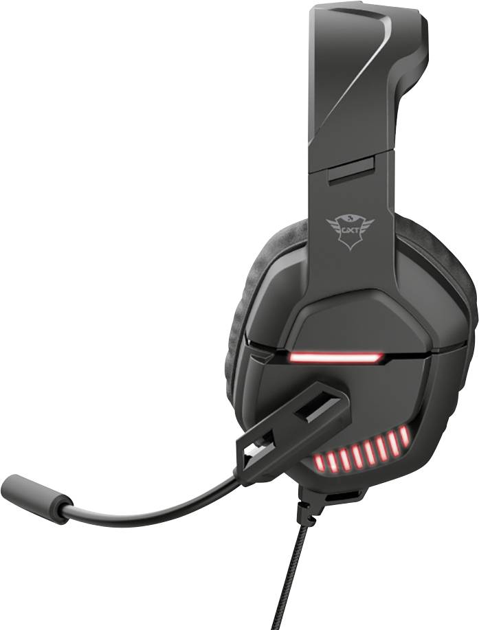 Trust GXT448 NIXXO Over Ear Headset kabelgebunden Stereo Schwarz/Rot Lautstärkeregelung, Mikrofon-Stummschaltung Gaming