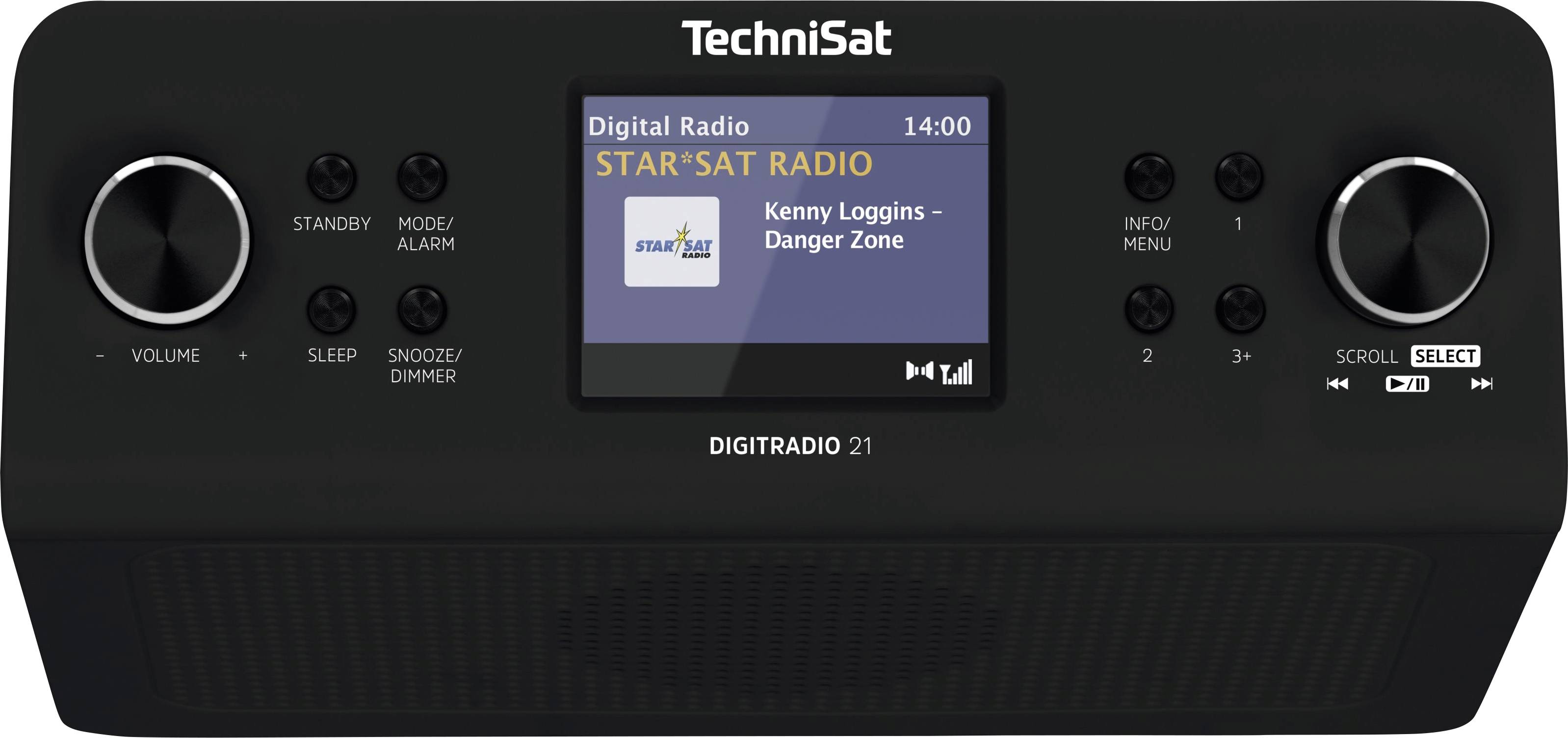 TechniSat DIGITRADIO 21 Unterbauradio DAB+, UKW AUX, Bluetooth® Weckfunktion Schwarz