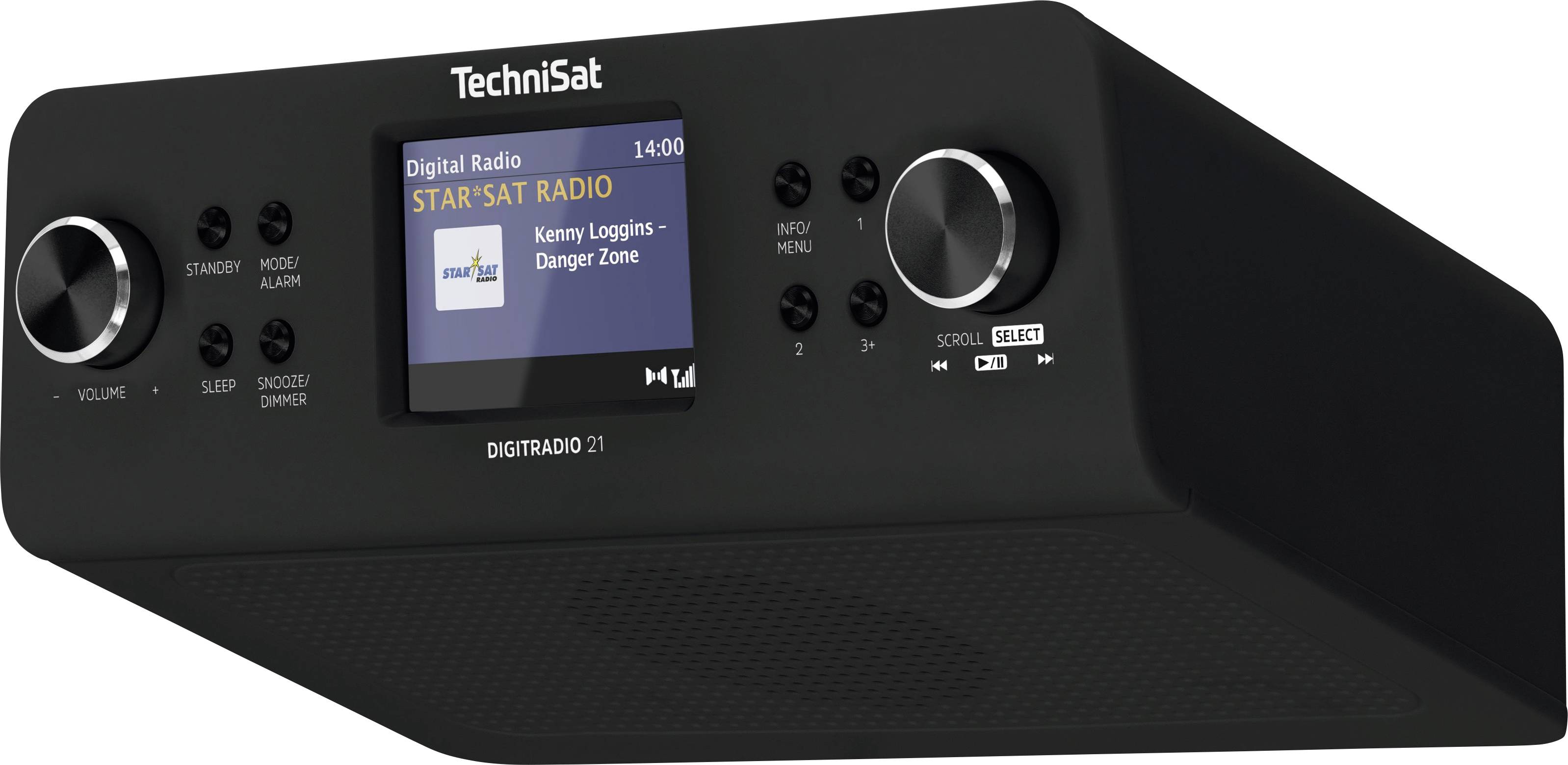TechniSat DIGITRADIO 21 Unterbauradio DAB+, UKW AUX, Bluetooth® Weckfunktion Schwarz