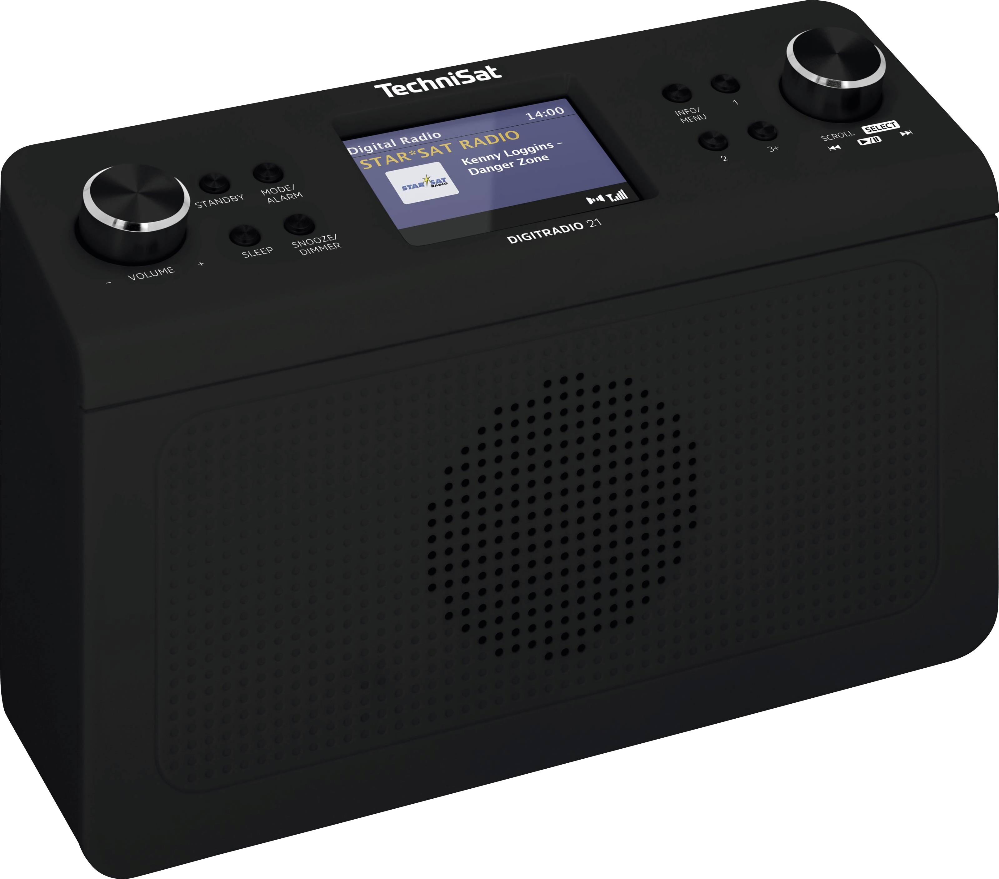 TechniSat DIGITRADIO 21 Unterbauradio DAB+, UKW AUX, Bluetooth® Weckfunktion Schwarz