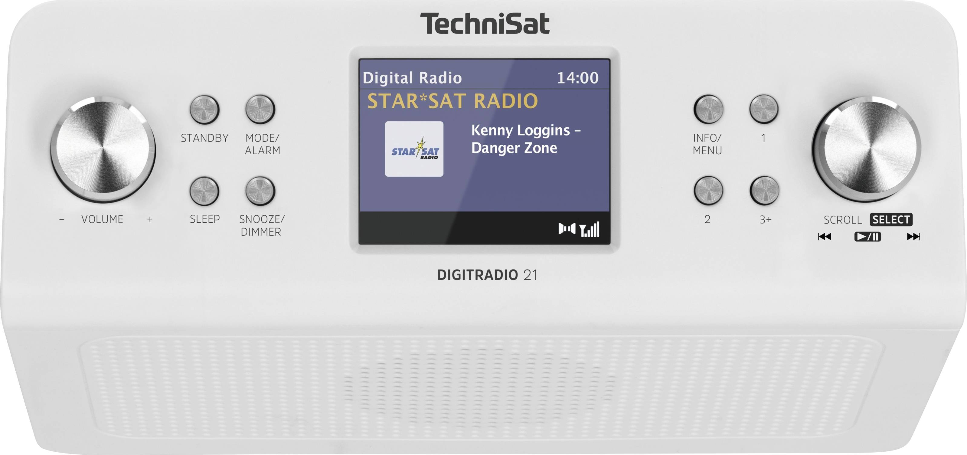 TechniSat DIGITRADIO 21 Unterbauradio DAB+, UKW AUX, Bluetooth® Weckfunktion Weiß