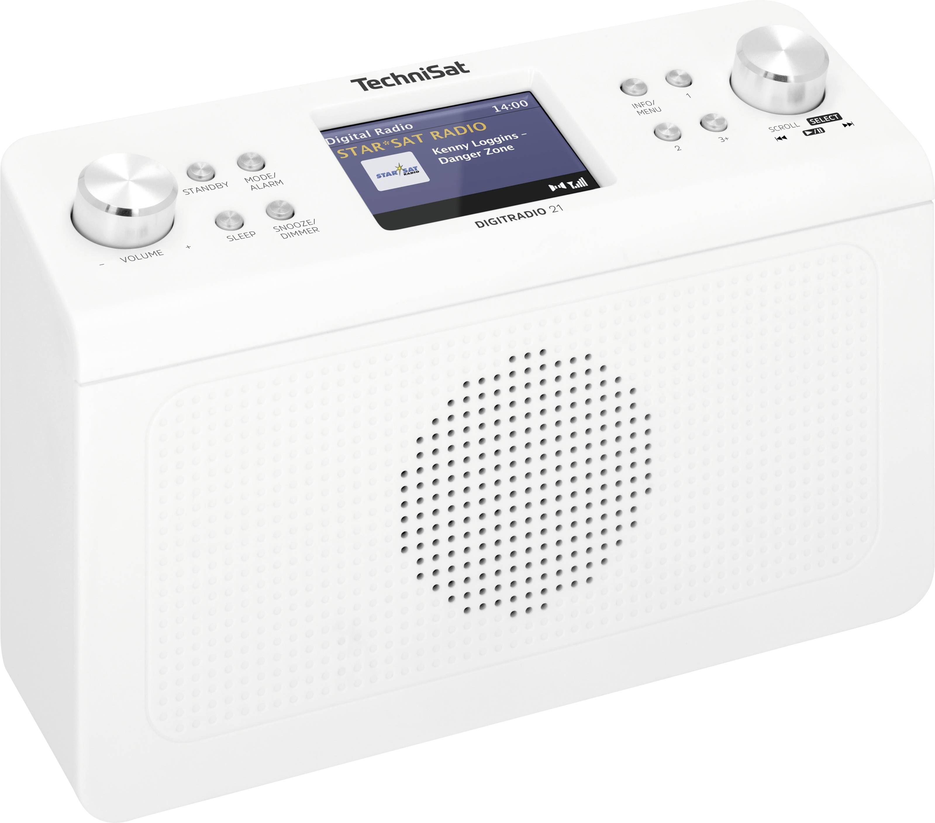 TechniSat DIGITRADIO 21 Unterbauradio DAB+, UKW AUX, Bluetooth® Weckfunktion Weiß