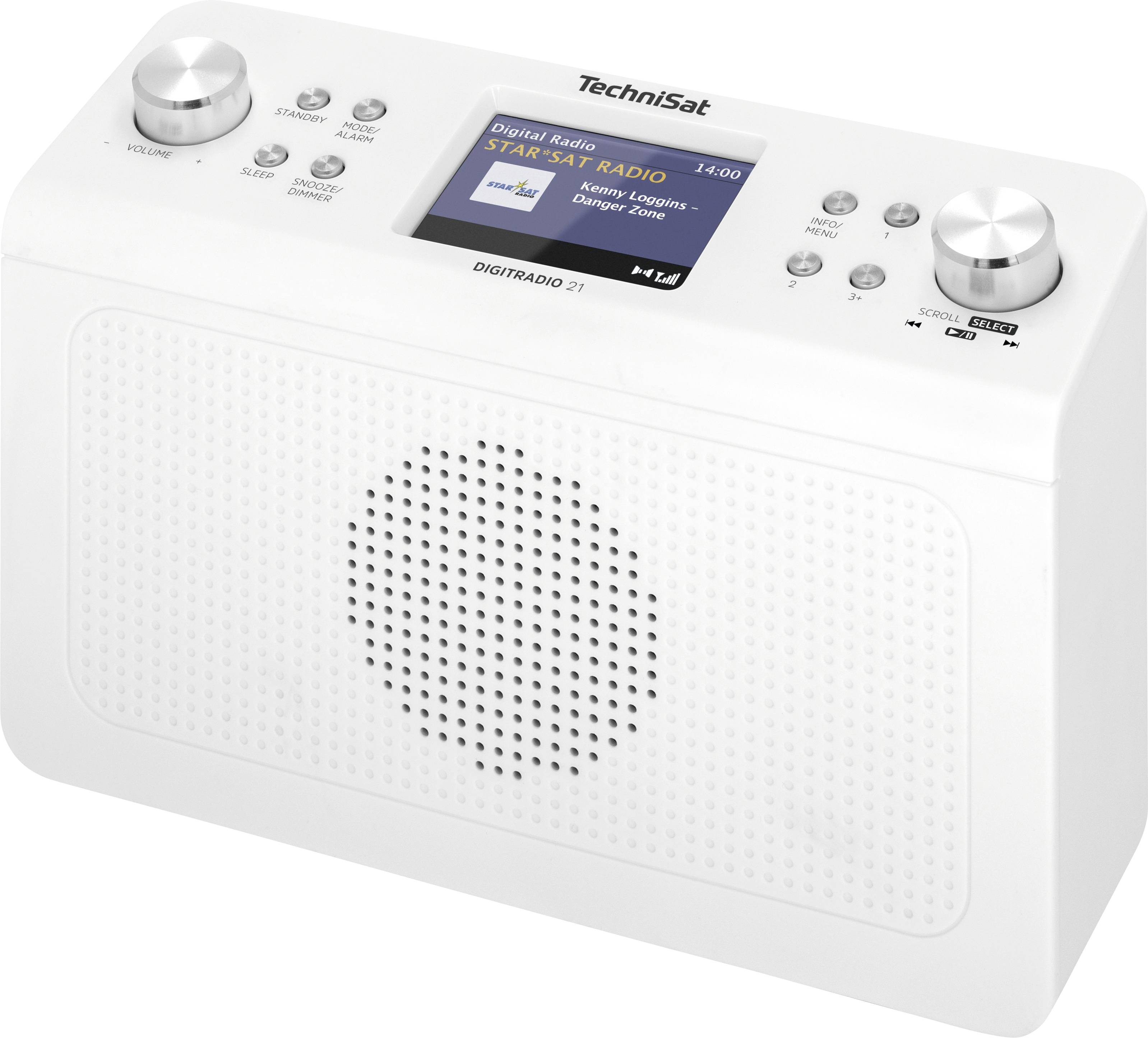 TechniSat DIGITRADIO 21 Unterbauradio DAB+, UKW AUX, Bluetooth® Weckfunktion Weiß