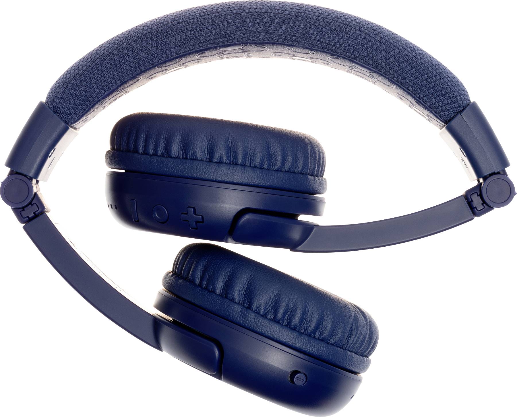 onanoff BuddyPhones® On Ear Headset Bluetooth®, kabelgebunden Dunkelblau Lautstärkebegrenzung, Faltbar, Headset Kinder