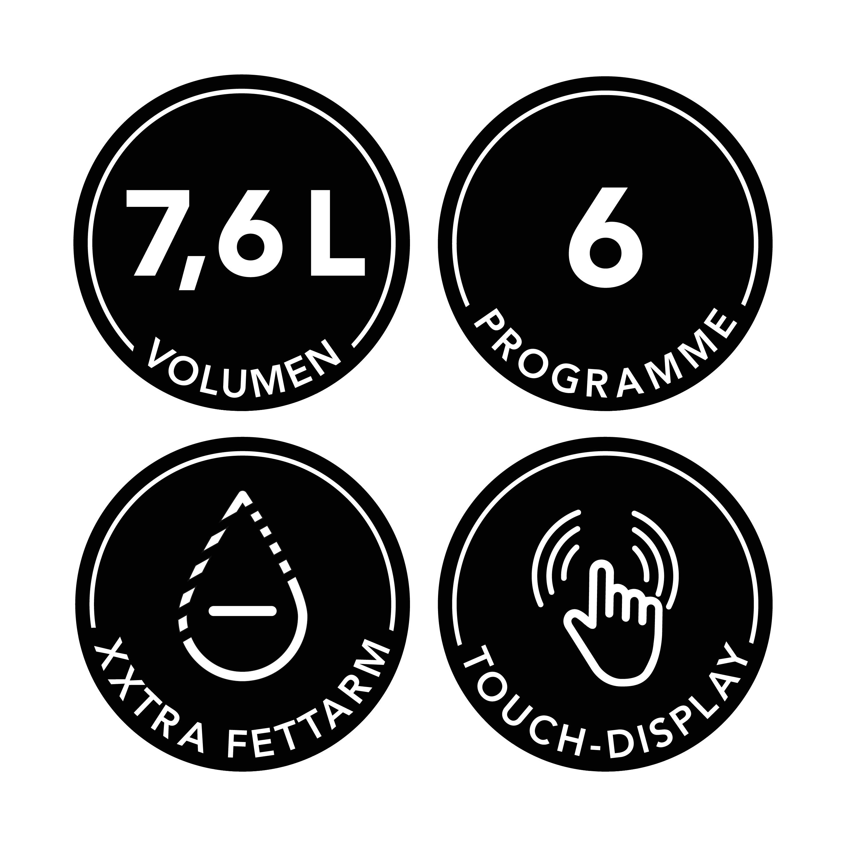 Maxxmee Heißluft-Fritteuse 2400 W