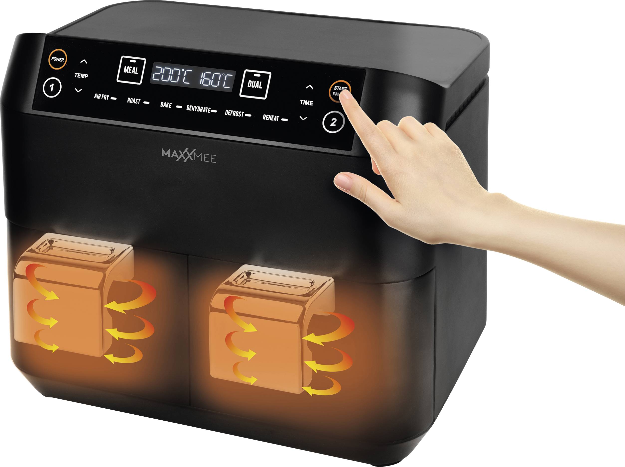 Maxxmee Heißluft-Fritteuse 2400 W