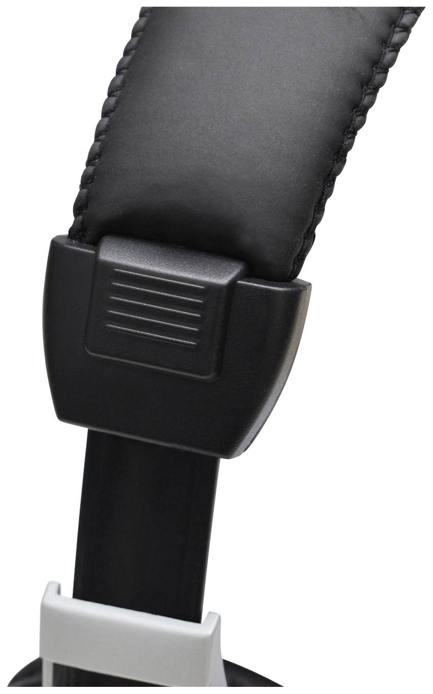 Digitus DA-12201 Over Ear Headset kabelgebunden Stereo Schwarz-Silber Lautstärkeregelung Computer