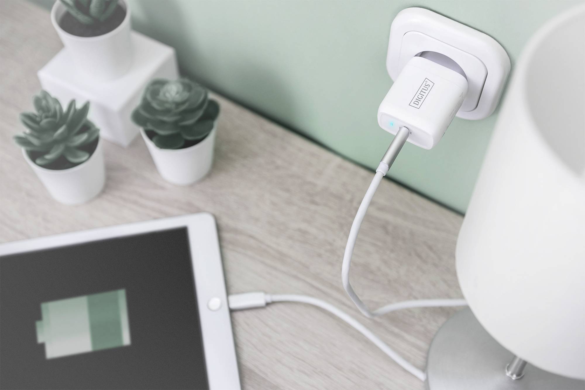 Digitus DA-10196 Ladeadapter Innenbereich Ausgangsstrom (max.) 3 A 1 x 1x USB-C® USB Power Delivery (USB-PD)