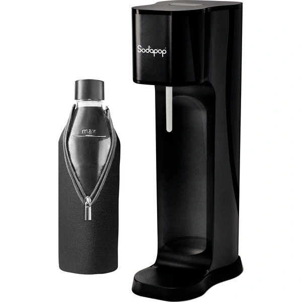Sodapop Wassersprudler Joy ECO Schwarz inkl. 1 Glasflasche, und 1 CO2-Zylinder