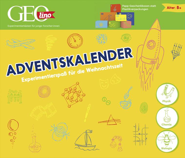 FRANZIS Verlag GEOlino Adventskalender Experimentierspaß Physik, Chemie, Biologie, Experimente, Naturwissenschaften