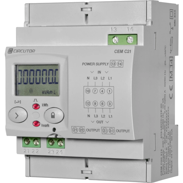 Circutor CEM-C21-485-T1-MID CEM-C21-485-T1-MID Drehstromzähler digital 65 A MID-konform: Ja Single Circutor CEM-C21-485-T1-MID CEM-C21-485-T1-MID Drehstromzähler digital 65 A MID-konform: Ja Single