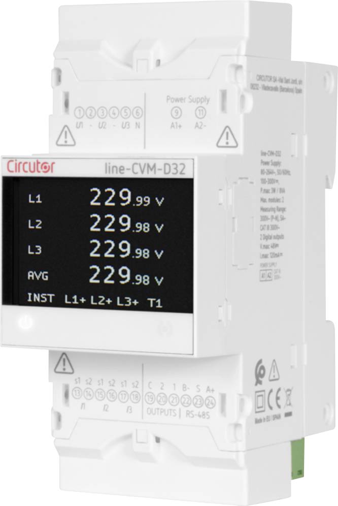 Circutor Line-CVM-D32 Digitales Hutschienenmessgerät
