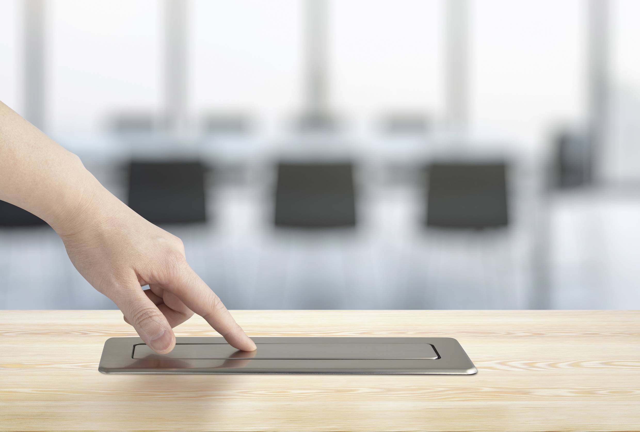 Sygonix SY-4780158 Einbau-Steckdosenleiste Edelstahl, Schwarz Schutzkontakt 1 St.