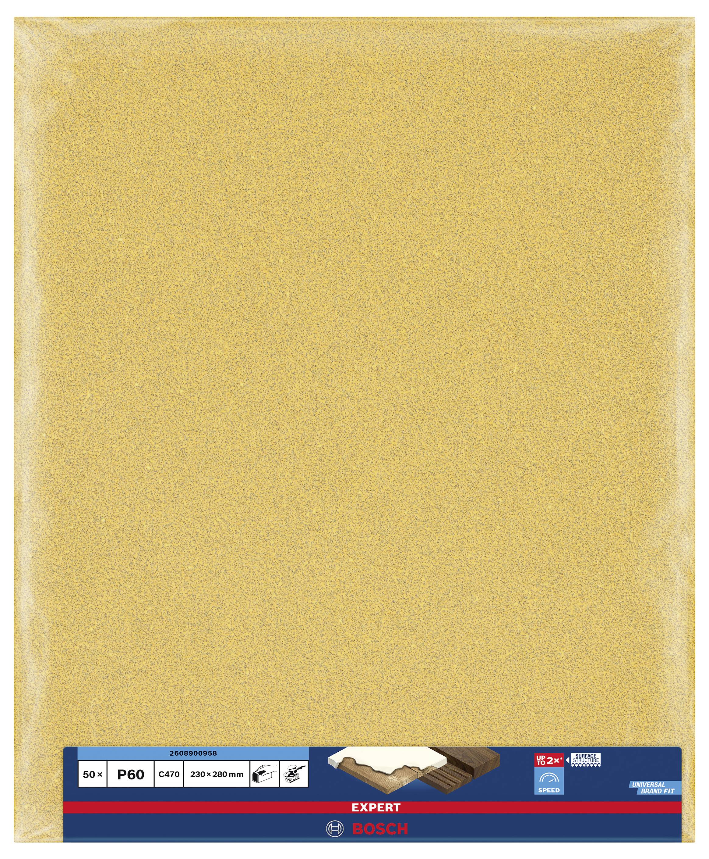 Bosch Accessories EXPERT C470 2608900958 Handschleifpapier Körnung (num) 60 (L x B) 280mm x 230mm 50St.