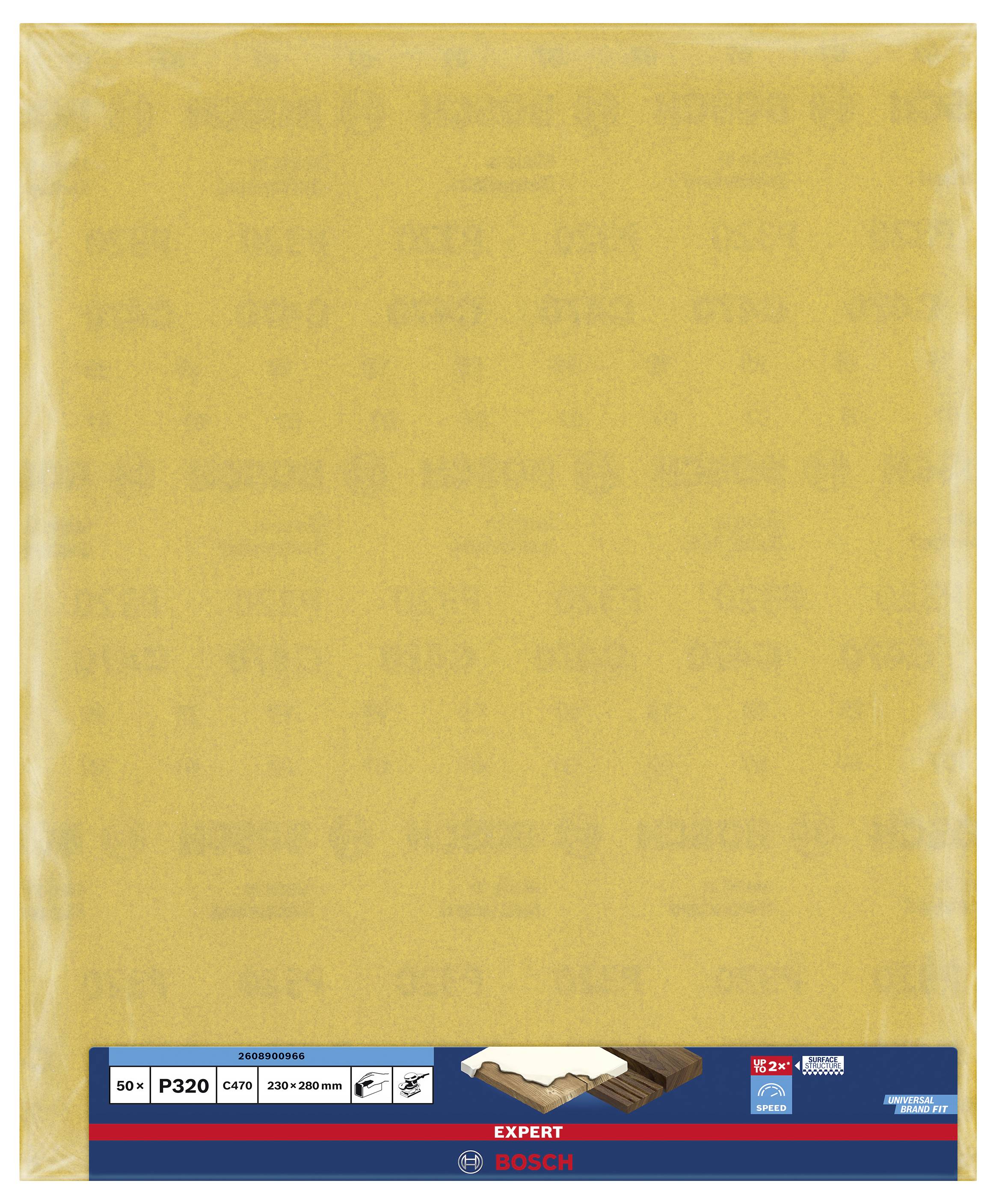 Bosch Accessories EXPERT C470 2608900966 Handschleifpapier Körnung (num) 320 (L x B) 280mm x 230mm 50St.