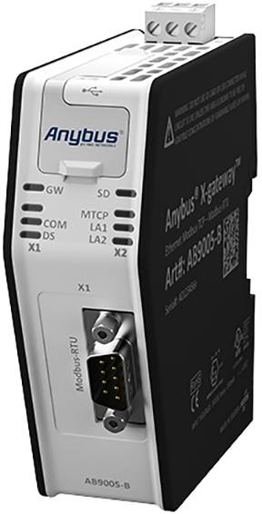 Anybus AB9005 Modbus-TCP Master/Modbus-RTU Slave Gateway 24 V/DC 1St.