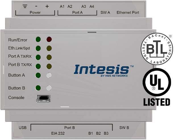 Intesis INMBSBAC1000000 BACnet IP & MS/TP Gateway 1 St.
