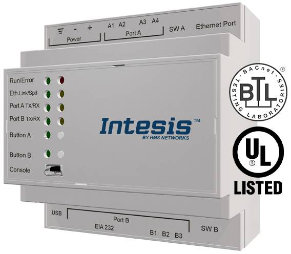 Intesis INMBSBAC1000000 BACnet IP & MS/TP Gateway 1 St.
